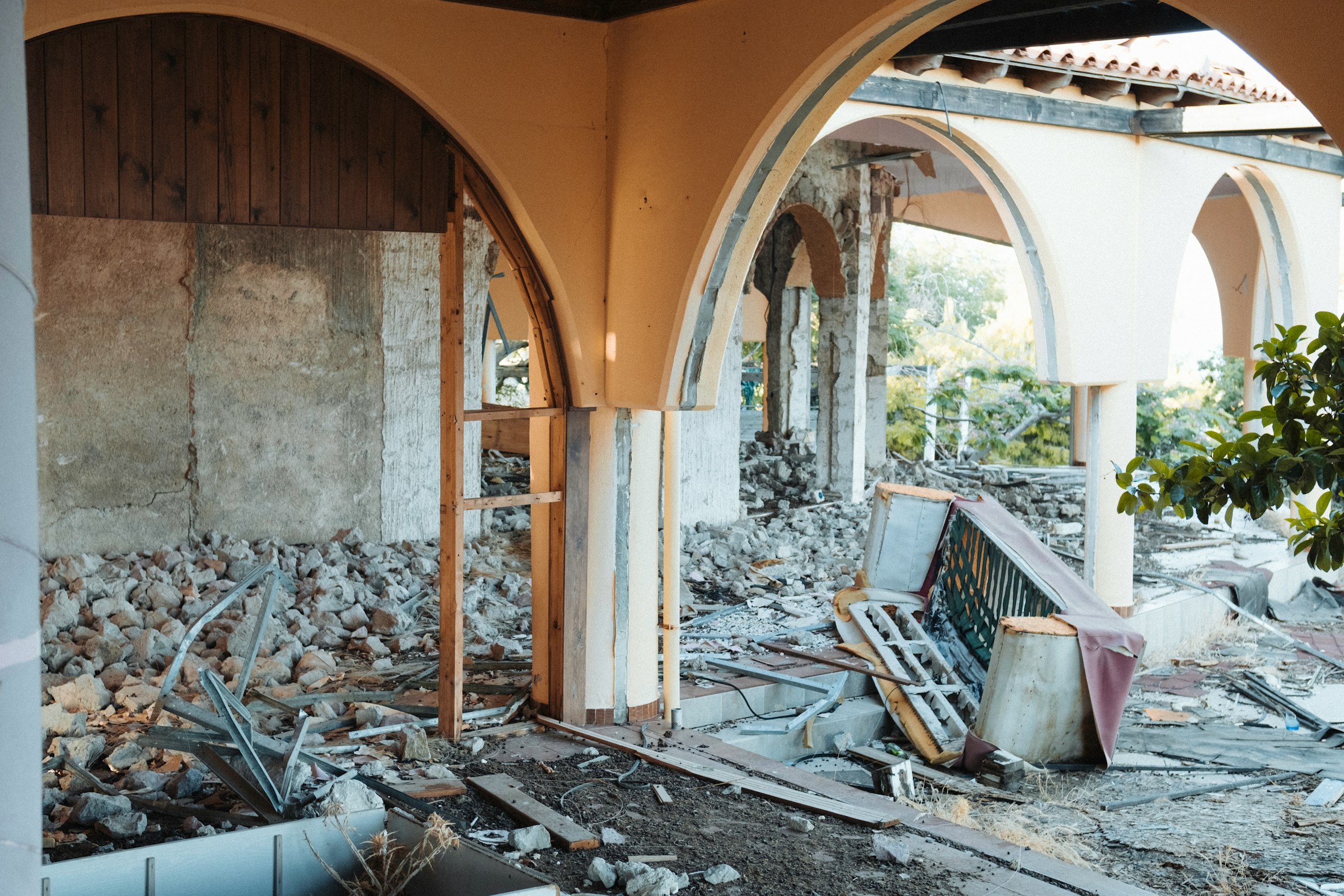 Mold remediation in a damaged structure